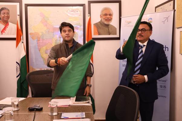 ज्योतिरादित्य सिंधिया ने जयपुर और जोधपुर को जोड़ने वाली उड़ान का उद्घाटन किया