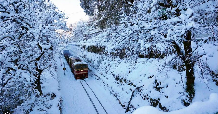 हिमाचल प्रदेश में  बिछी बर्फ की सफेद चादर, शिमला की बर्फबारी  में मौज मस्ती करते दिखें पर्यटक