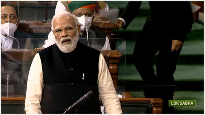 संसद में पीएम ने बताया बीजेपी-कांग्रेस में फर्क बोले- परिवारवाद का खामियाजा देश ने भुगता, शाह-राजनाथ के परिवार की कोई पार्टी नहीं