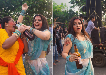 डीजे की धुन पर बीयर बॉटल संग लड़की ने किया डांस, सोशल मीडिया पर वीडियो हुआ वायरल