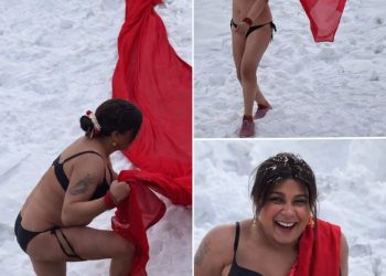 मनाली में साड़ी उतारकर बर्फ पर घूमी लेडी इन्फ्लुएंसर, अंडरगारमेंट में बनाई रील, वायरल VIDEO पर भड़के मंत्री विक्रमादित्य