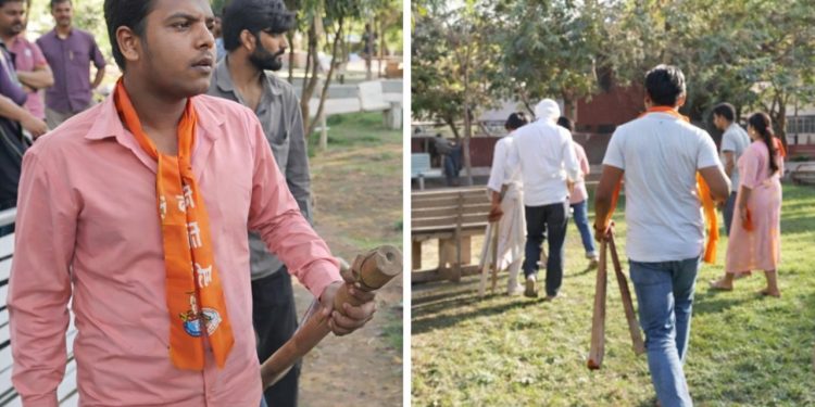 पहली बार बजरंग दल कार्यकर्ताओं का उल्टा पड़ा दांव, कपल्स ने पार्क में दिखाया गुस्सा तो भागने लगे कार्यकर्ता, मजेदार है ये वीडियो