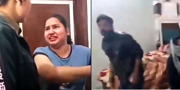 छत पर कपड़े सुखा रही थी महिला, घर में पति के साथ रंगरलिया मना रही थी पड़ोसन, पत्नी ने बुला ली पुलिस, फिर..!