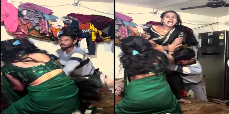 घर पहुंची पत्नी तो पति के संग रंगरलिया मना रही थी गर्लफ्रेंड, फिर जो हुआ वीडियो में खुद देख लीजिए