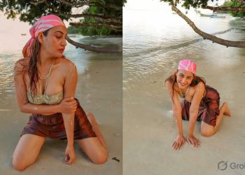 पानी में पति संग रोमांटिक हुई हसीना, किया Kiss, बोल्ड लुक से ढाया कहर, वीडियो देश शर्मा जाएंगे