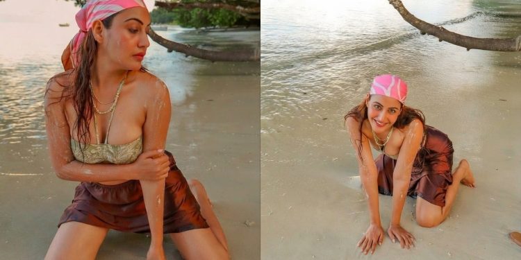 पानी में पति संग रोमांटिक हुई हसीना, किया Kiss, बोल्ड लुक से ढाया कहर, वीडियो देश शर्मा जाएंगे