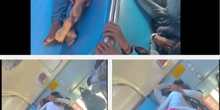 हनीमून पर जा रहे कपल ने ट्रेन में की गंदी हरकतें, भड़के यात्रियों ने कहा- ये सब घर पर करो