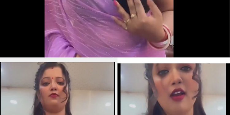 भाभी जी, मंगलसूत्र का तो लिहाज कर लेती.. शादीशुदा भाभी का रिवलिंग साड़ी में बेहूदा डांस, लोग बोले- शर्म करो