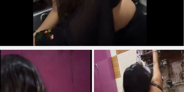 शादीशुदा भाभी के किचन का वीडियो  हुआ वायरल, खाना बनाते हुए दिखाई ऐसी अदाएं, लोग बोले- वाह.!