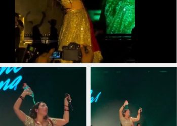 स्टेज पर कम कपड़ों में गाया गाना, गर्मी लगी तो शरीर पर उढ़ेल दी पानी की बोतल, वीडियो वायरल होने पर भड़के फैंस
