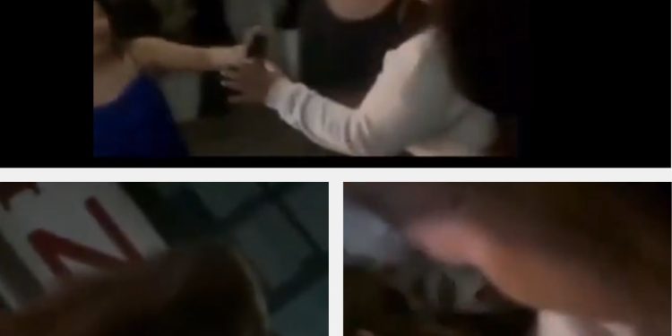 पब के बाहर आपस में ही भिड़ गया नशेड़ी लड़कियों का ग्रुप, सड़क पर गिरे-कपड़े भी फटे.!