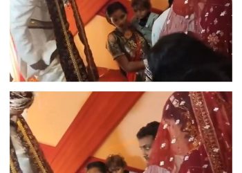 जयमाला के दौरान स्टेज पर खुल गया दूल्हे का पायजामा, पेट पकड़-पकड़ के हंसने लगी दुल्हन, वीडियो देख हंसी नहीं रुकेगी