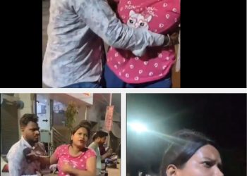 हाथ पकड़कर रोकता रहा पति, सड़क पर पुलिसवाले को गंदी-गंदी गालियां देती रही पत्नी, जानें पूरा माजरा