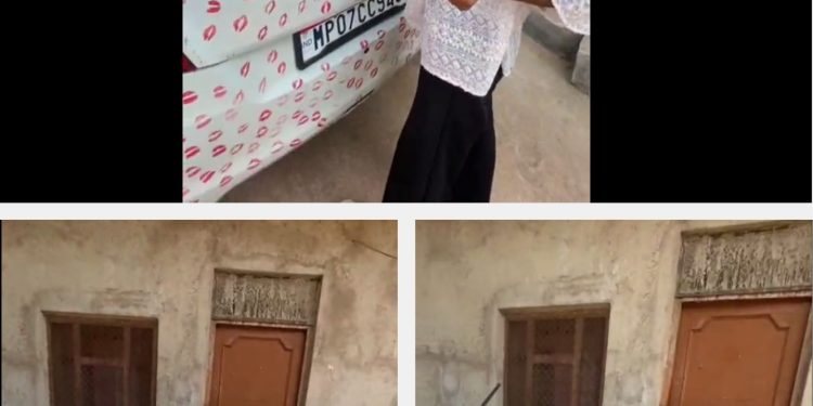 Gwalior Kissing Car: लाल होंठ, आंखों में शरारत…4 घंटे में कार पर 3400 किस करने वाली गर्लफ्रेंड अब आई सामने, नए वीडियो में कार पर किस करती दिखी.!