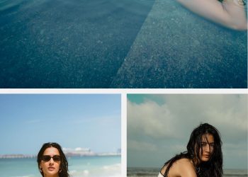 Soudous Moufkir Bikini Photos: बिकिनी पहन Beach पर नहाई एक्ट्रेस, पानी में लेटकर दिए किलर पोज, भीगी जुल्फों में दिखाया टशन